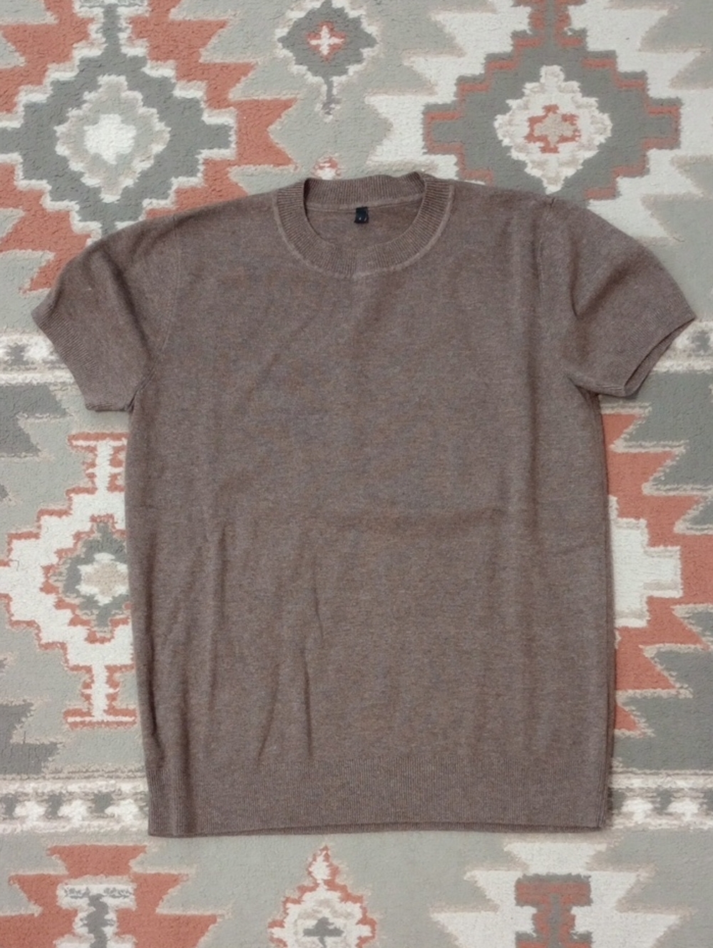 Women's Short-Sleeve Crewneck Sweater - Brown